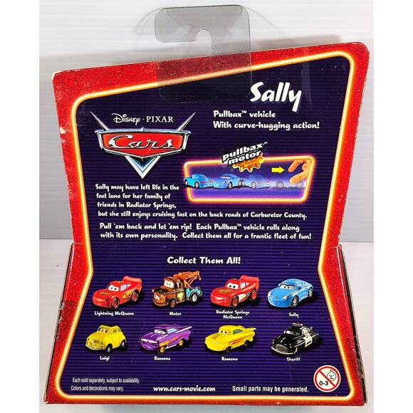 Disney Pixar Cars Supercharged Pullbax Motor SALLY, New, See Pics/Descr. - Picture 3 of 4